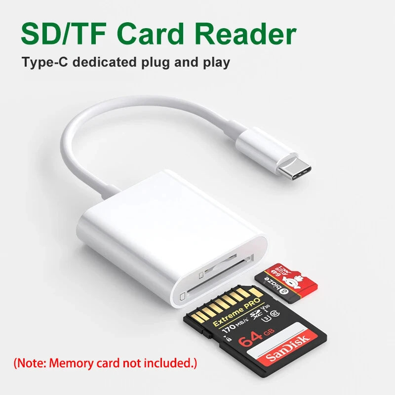 Type C To SD TF Memory Card Adapter
