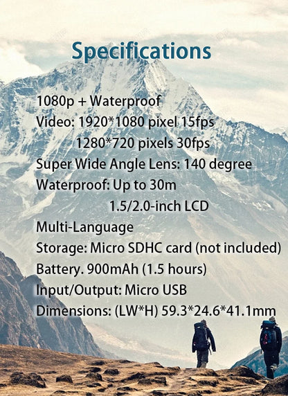 Waterproof Diving Recording Camera