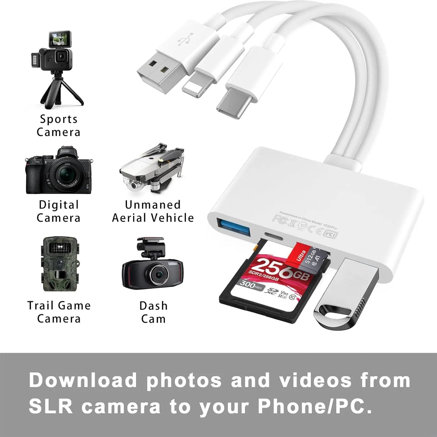 5-in-1 Memory Card Reader