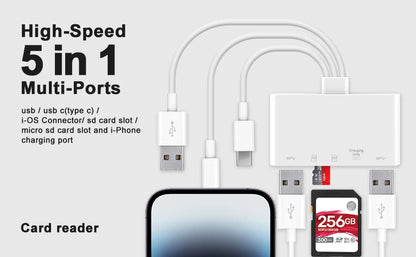 5-in-1 Memory Card Reader